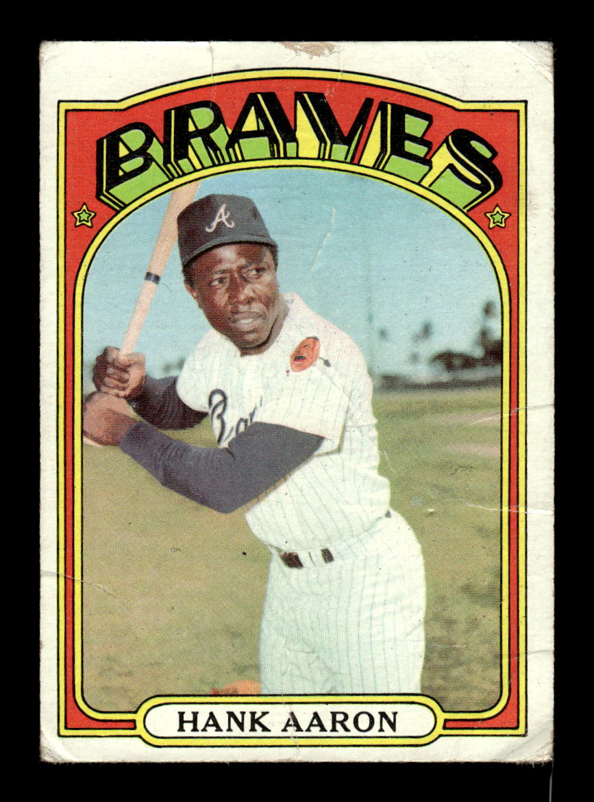 1972 Topps #299 Hank Aaron Atlanta Braves Poor 10013148