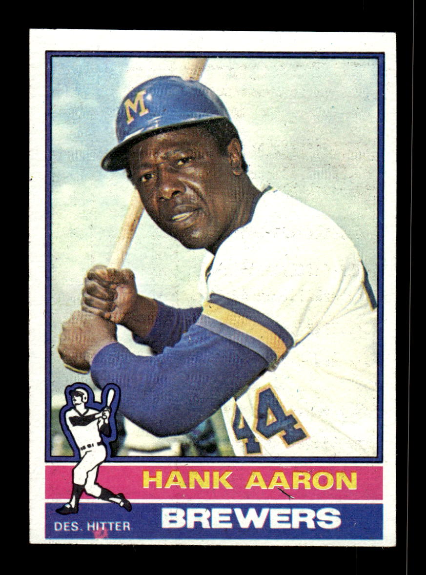 1976 Topps #550 Hank Aaron Milwaukee Brewers EX 10013169