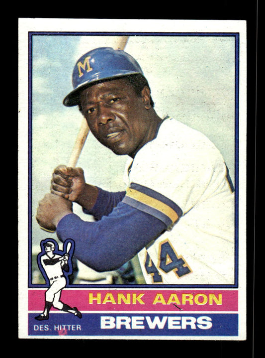 1976 Topps #550 Hank Aaron Milwaukee Brewers EX 10013169