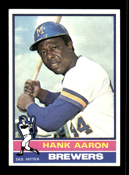 1976 Topps #550 Hank Aaron Milwaukee Brewers EX 10013175