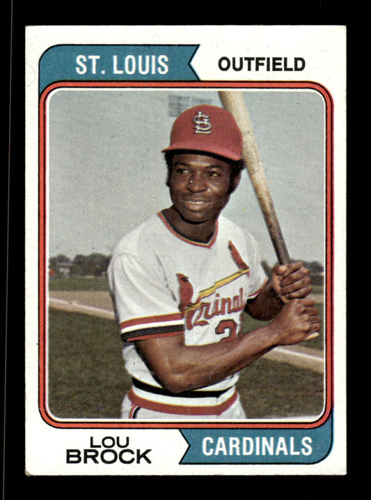 1974 Topps #60 Lou Brock St. Louis Cardinals EX 10013219