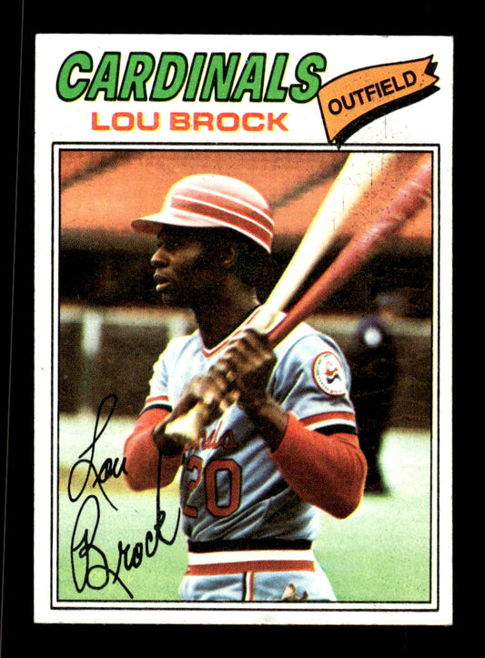 1977 Topps #355 Lou Brock St. Louis Cardinals EX 10013231