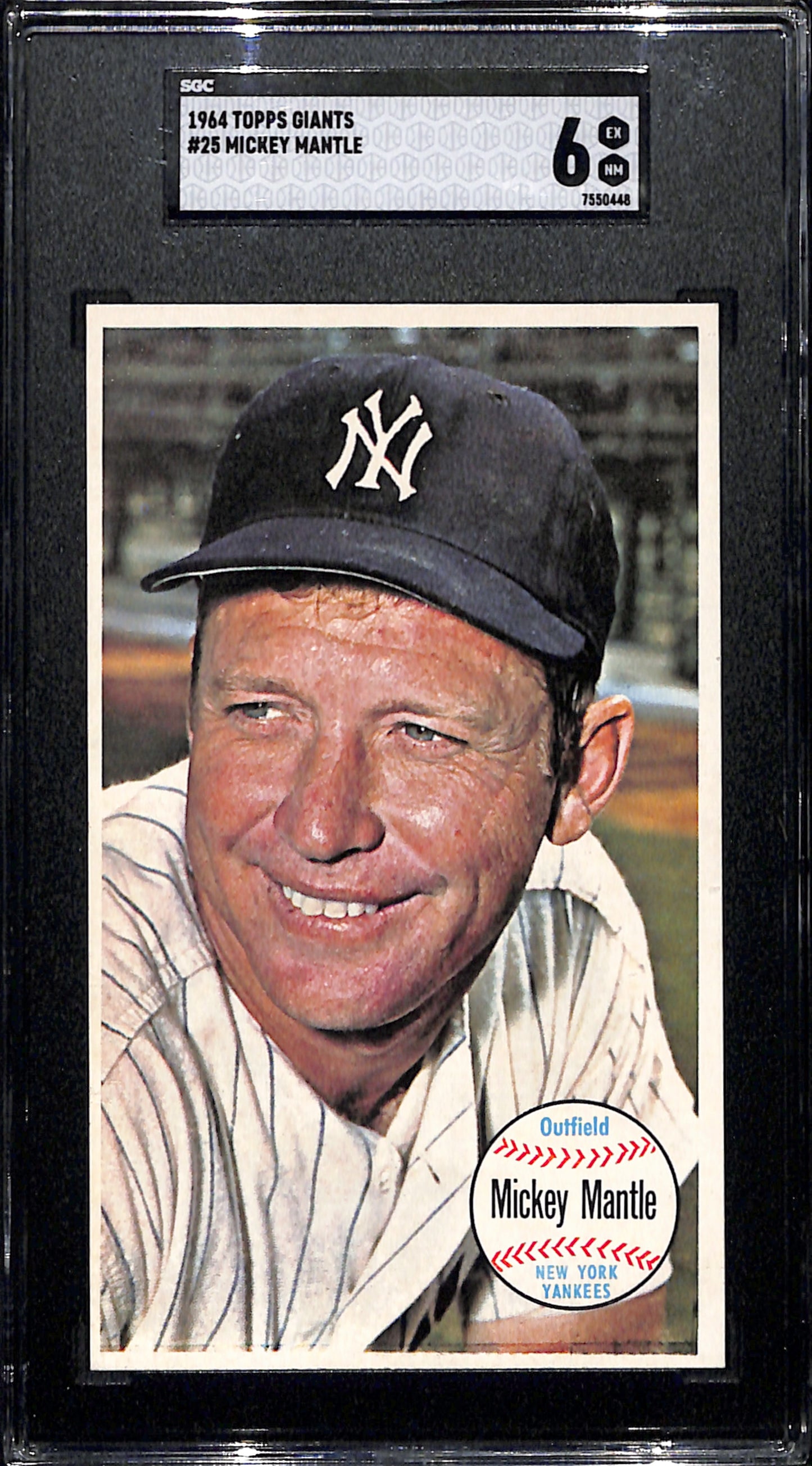 1964 Topps Giants #25 Mickey Mantle SGC 6 SN 7550448