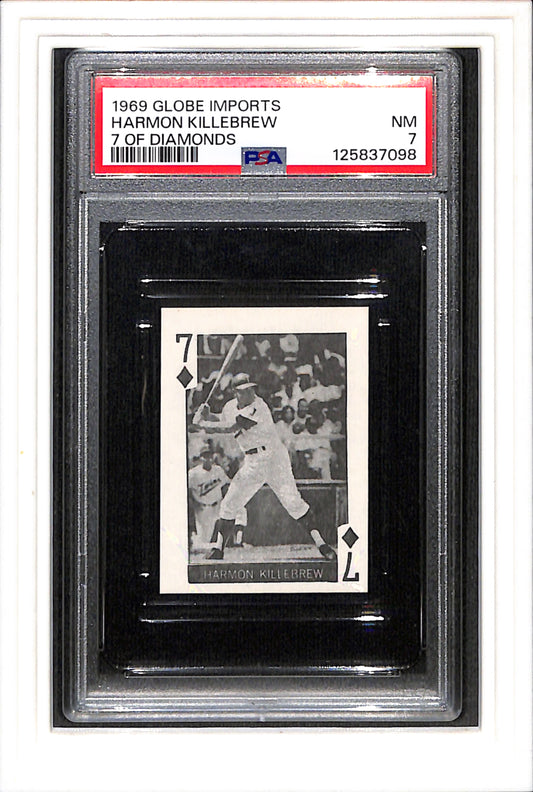 1969 Globe Imports Harmon Killebrew 7 Of Diamonds PSA 7 SN 125837098