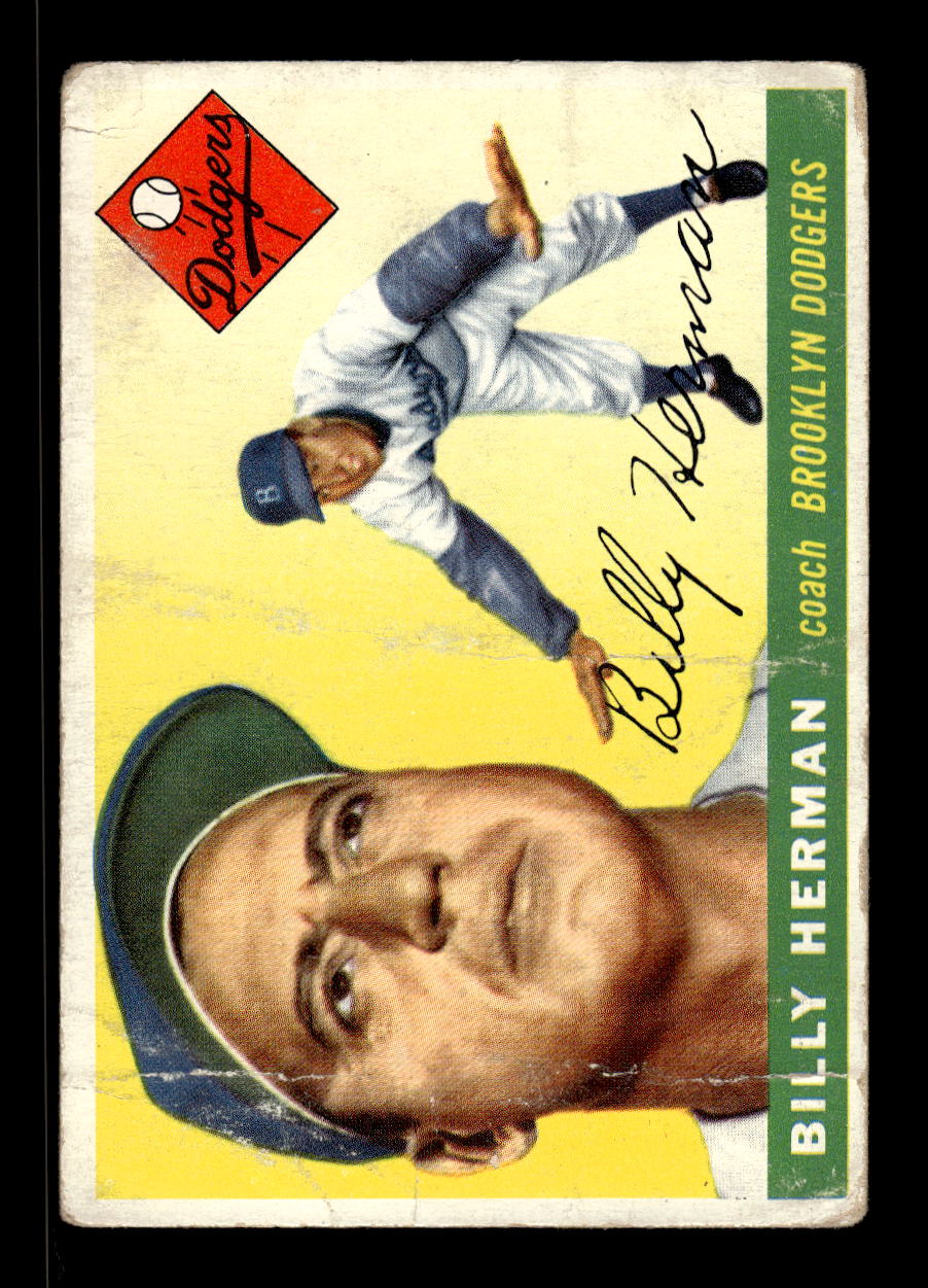 1955 Topps #19 Billy Herman Brooklyn Dodgers VG MM26013797