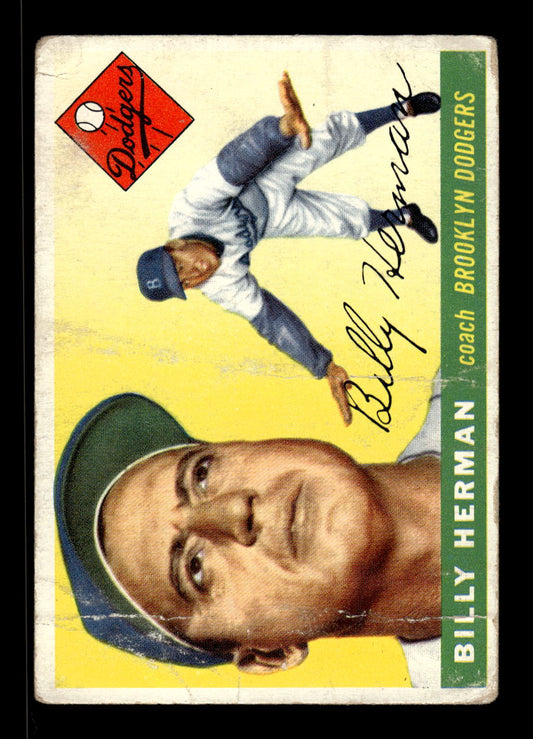 1955 Topps #19 Billy Herman Brooklyn Dodgers VG MM26013797