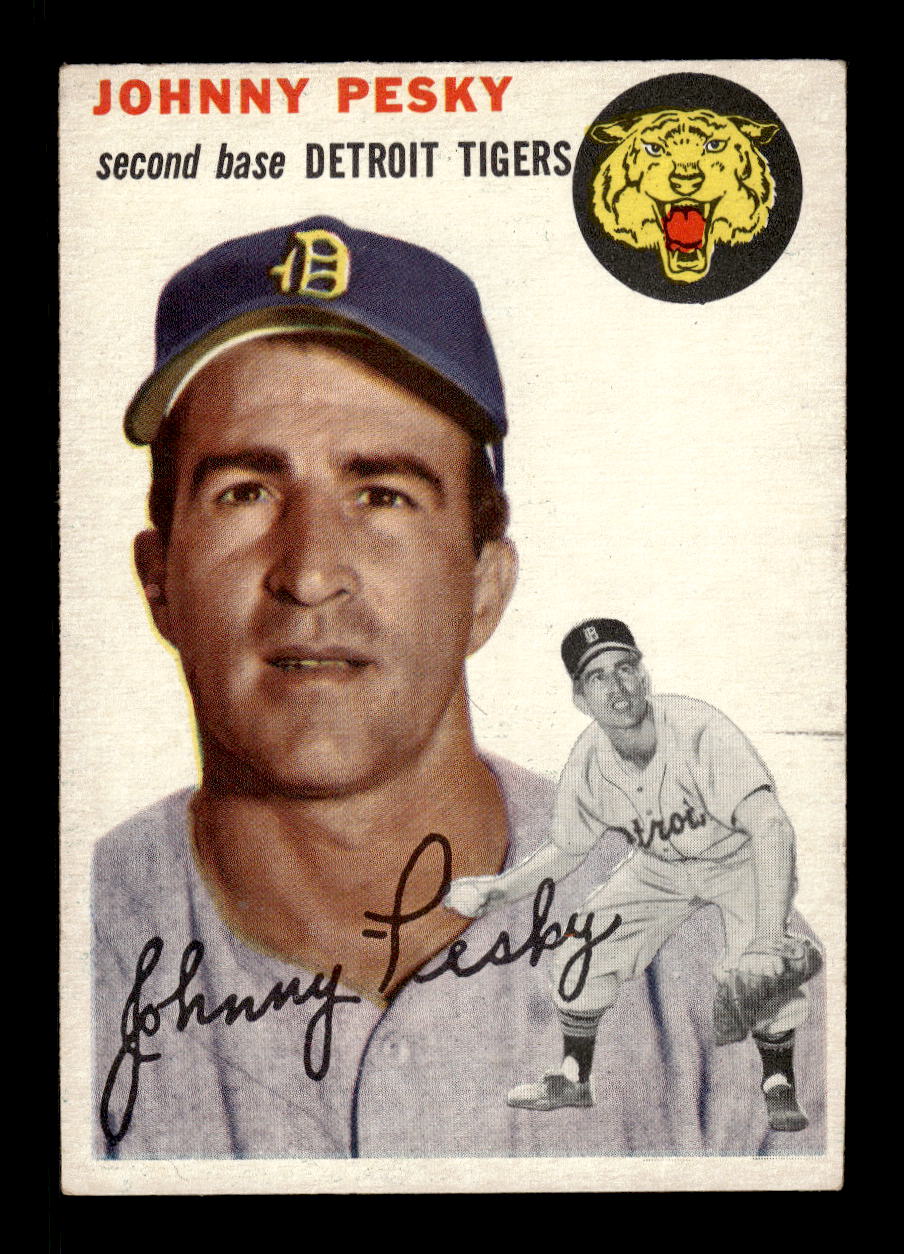 1954 Topps #63 Johnny Pesky Detroit Tigers VGEX MM26013809