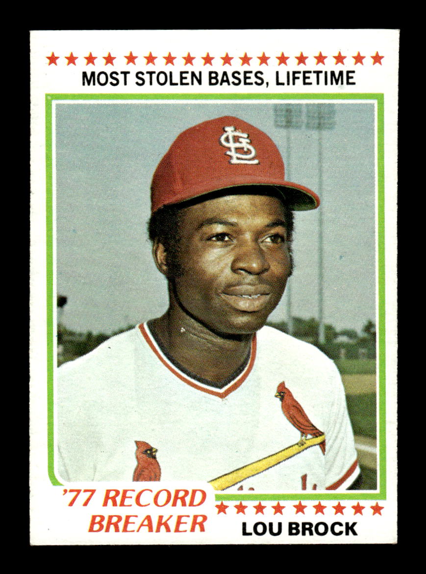 1978 Topps #1 Lou Brock St. Louis Cardinals EX MM26013927