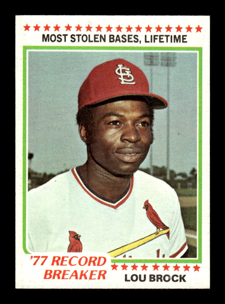 1978 Topps #1 Lou Brock St. Louis Cardinals EX MM26013928