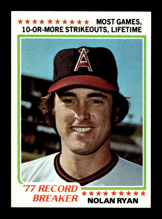 1978 Topps #6 Nolan Ryan California Angels EX MM26013929