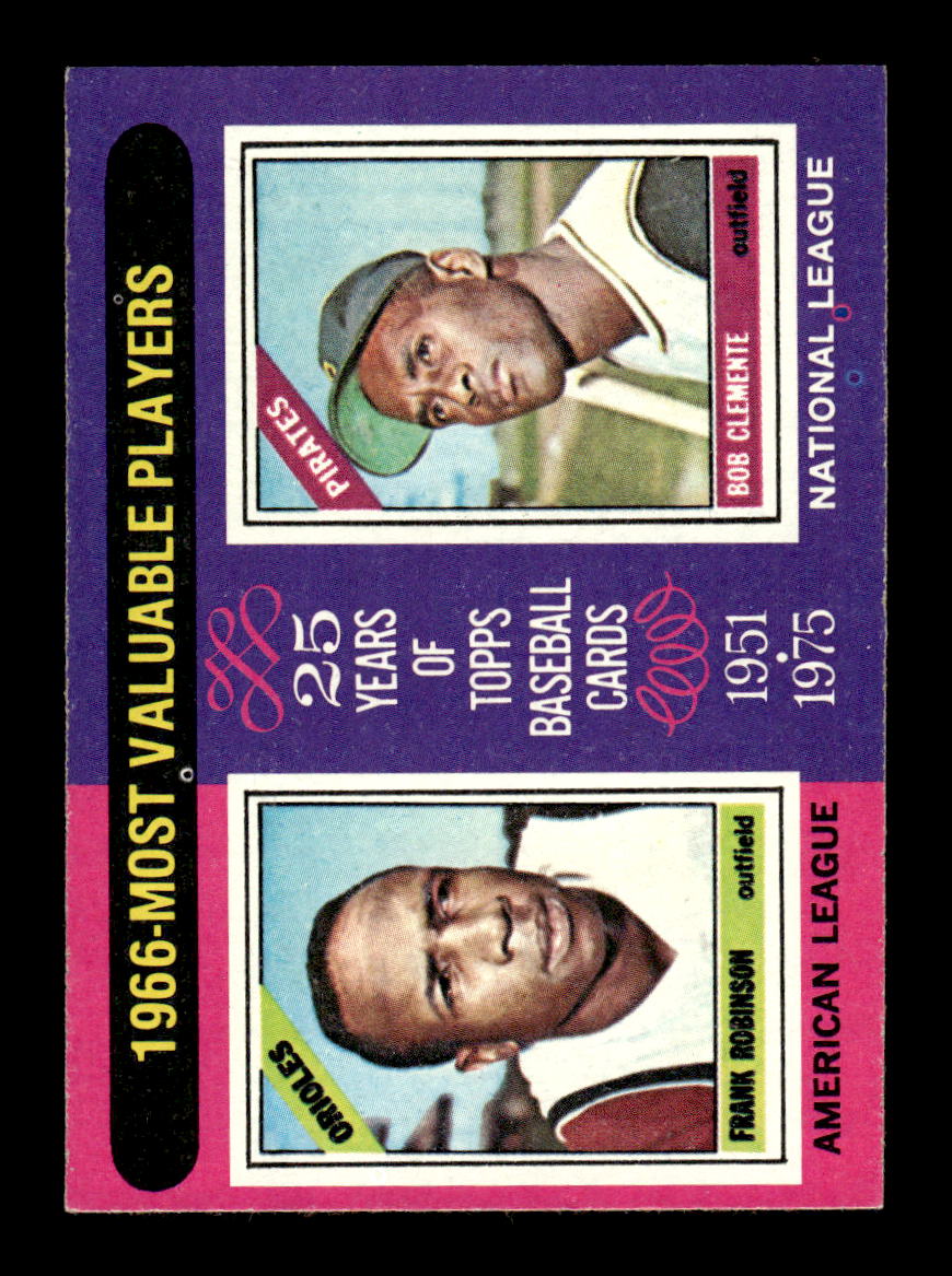 1975 Topps #204 1966 MVPs (Frank Robinson / Bob Clemente) EX MM26013958