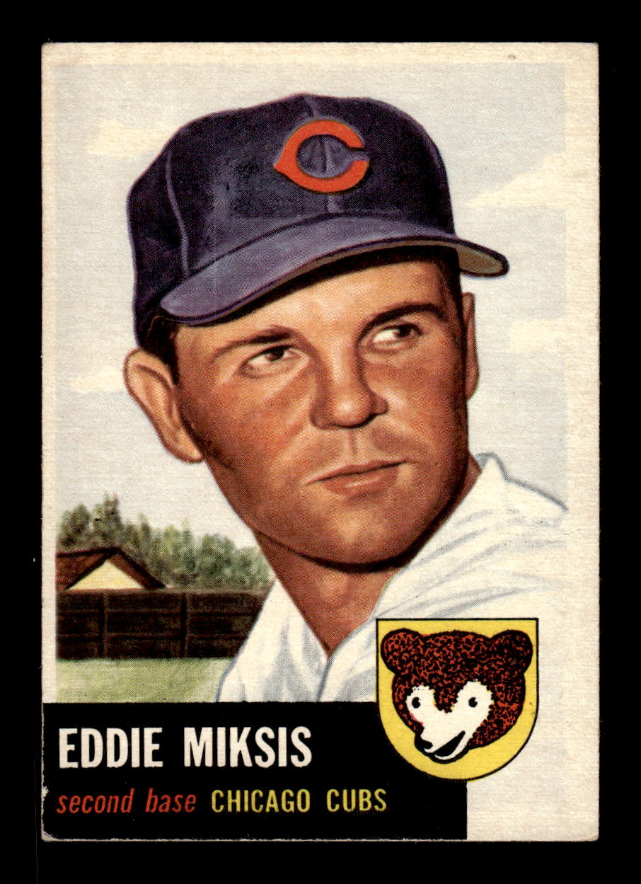 1953 Topps #39 Eddie Miksis Chicago Cubs VGEX MM26013975