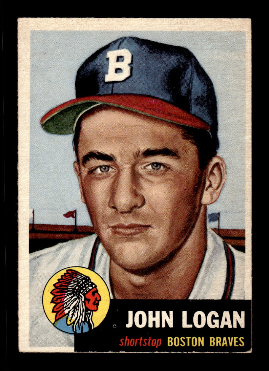 1953 Topps #158a Johnny Logan Boston Braves VGEX MM26013979
