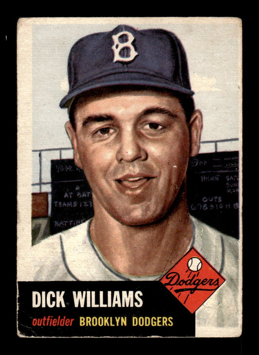 1953 Topps #125a Dick Williams Brooklyn Dodgers G/VG MM26014014