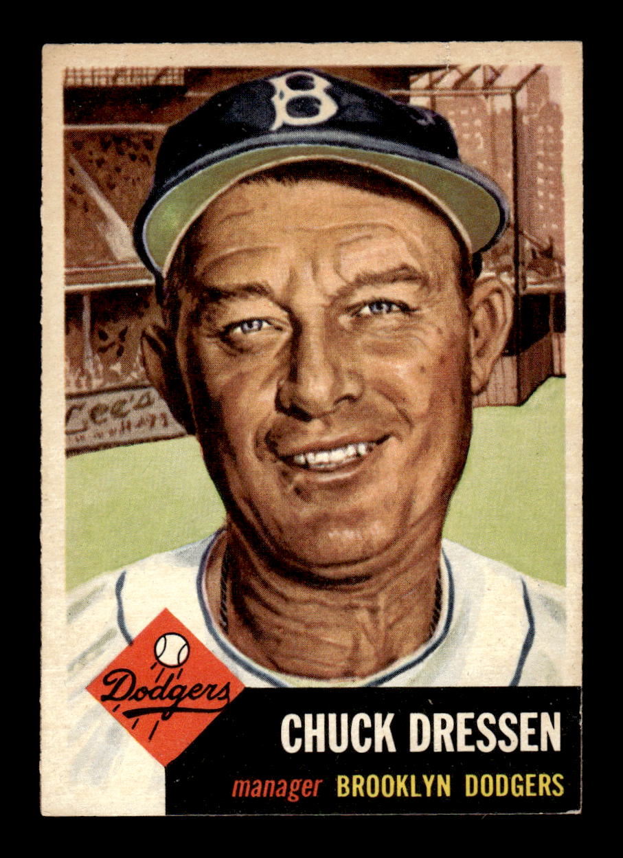 1953 Topps #50 Chuck Dressen Brooklyn Dodgers VGEX MM26014019