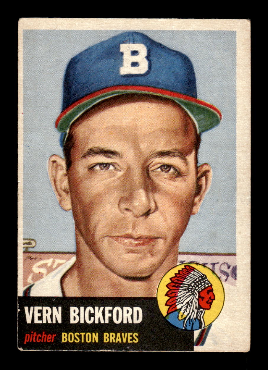 1953 Topps #161a Vern Bickford Boston Braves VG MM26014036