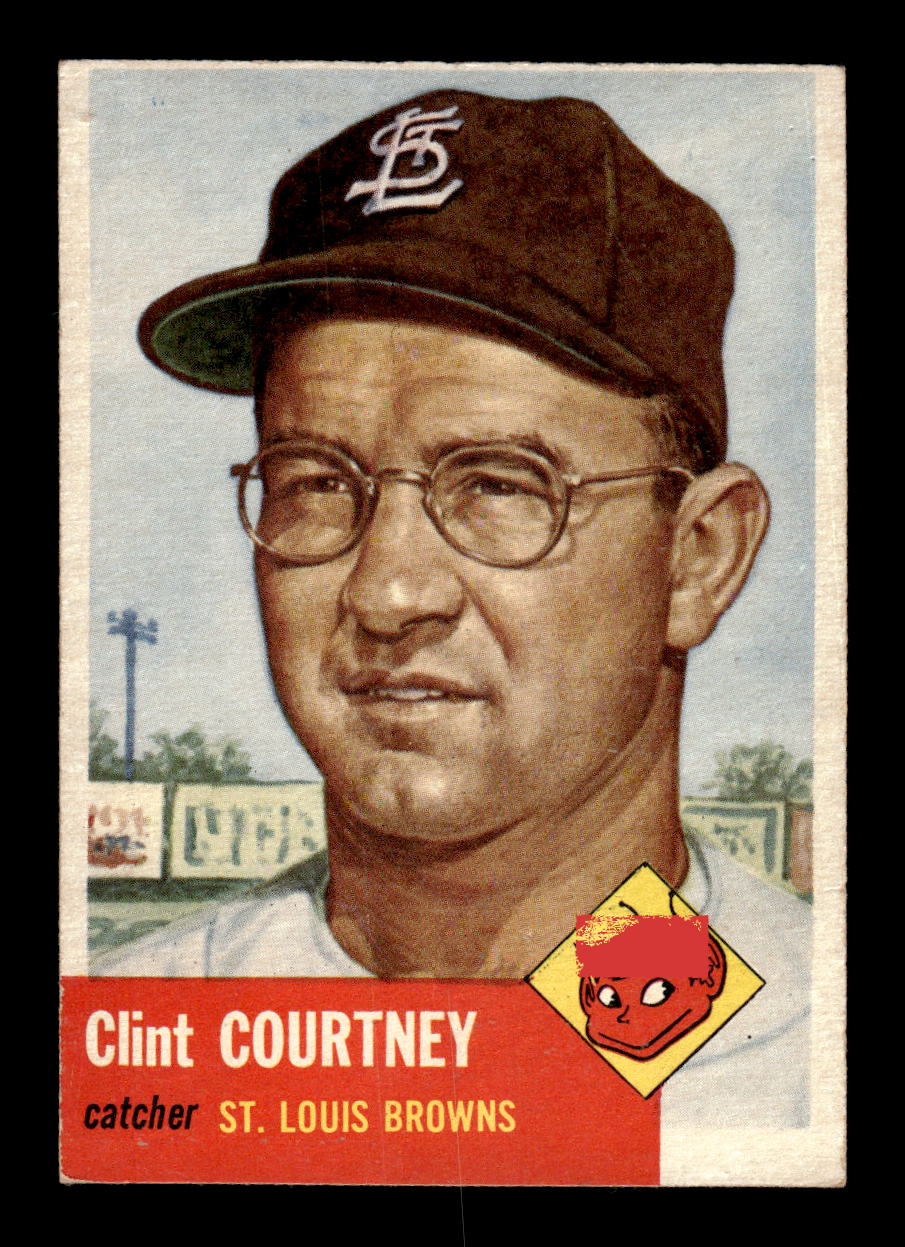 1953 Topps #127a Clint Courtney St. Louis Browns VG MM26014042