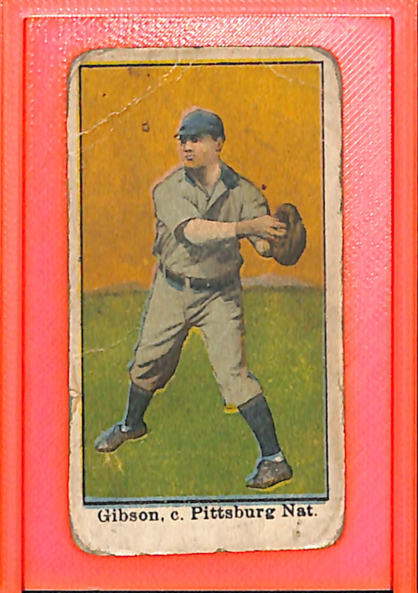 1909-11 American Caramel E90-1 George Gibson Pittsburgh Pirates Poor MM26014063