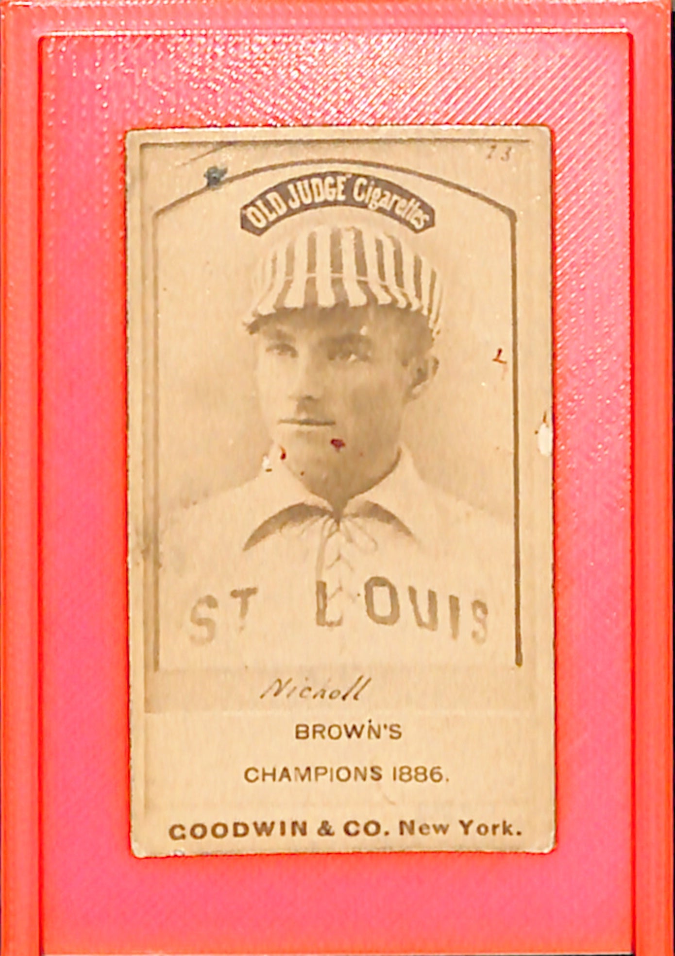 1887 Old Judge N172 346-1a Hugh Nicol St. Louis Browns Poor MM26014068