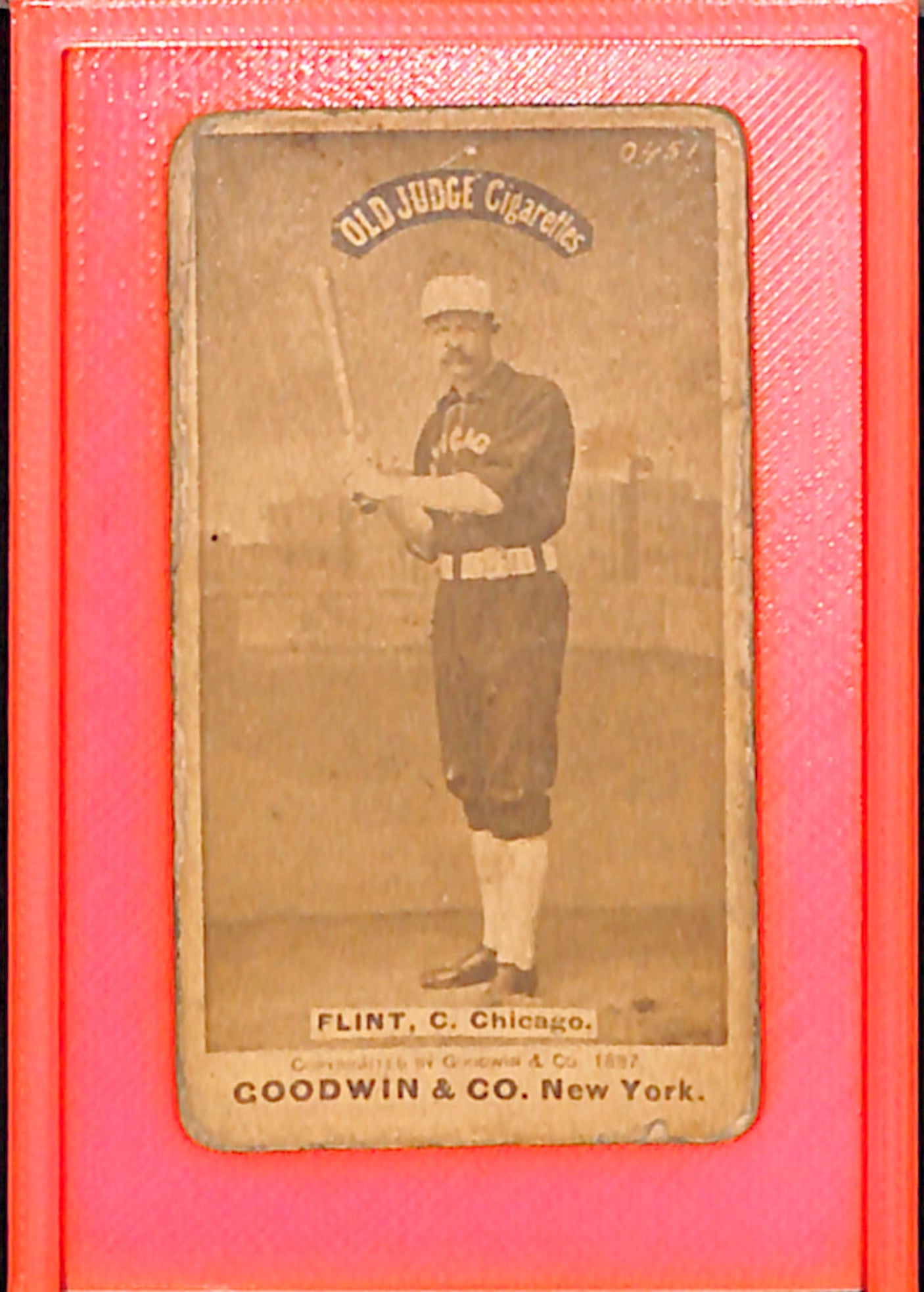 1887 Old Judge N172 163-4a Silver Flint Chicago White Stockings Poor MM26014069