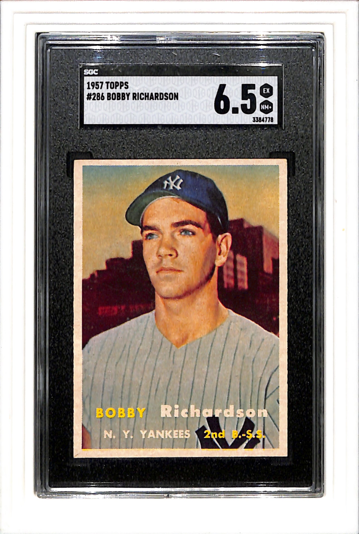 1957 Topps #286 Bobby Richardson SGC 6.5 SN 3384778