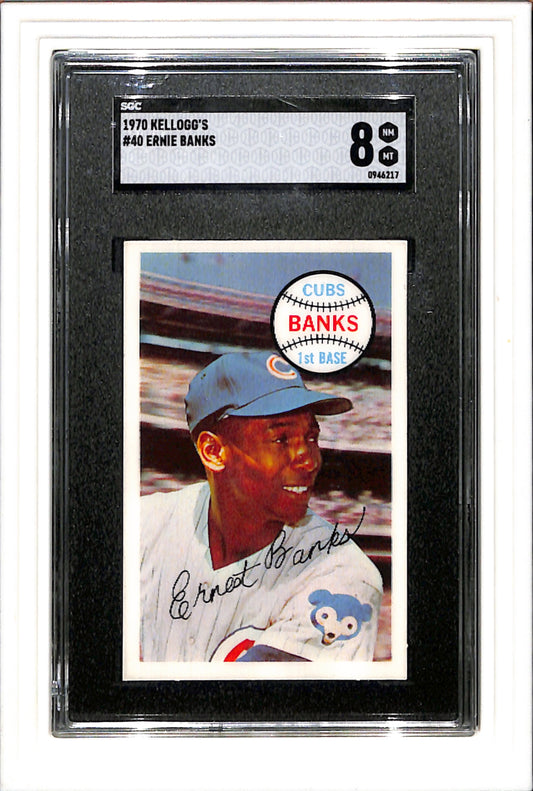 1970 Kellogg's #40 Ernie Banks SGC 8 SN 0946217
