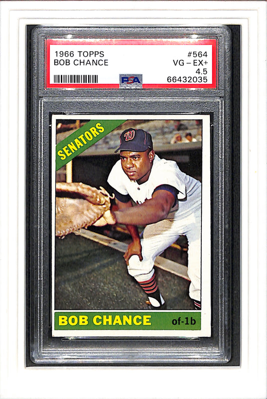 1966 Topps #564 Bob Chance PSA 4.5 SN 66432035