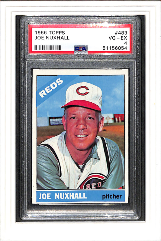 1966 Topps #483 Joe Nuxhall PSA 4 SN 51156054
