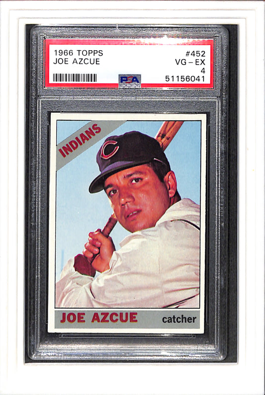 1966 Topps #452 Joe Azcue PSA 4 SN 51156041