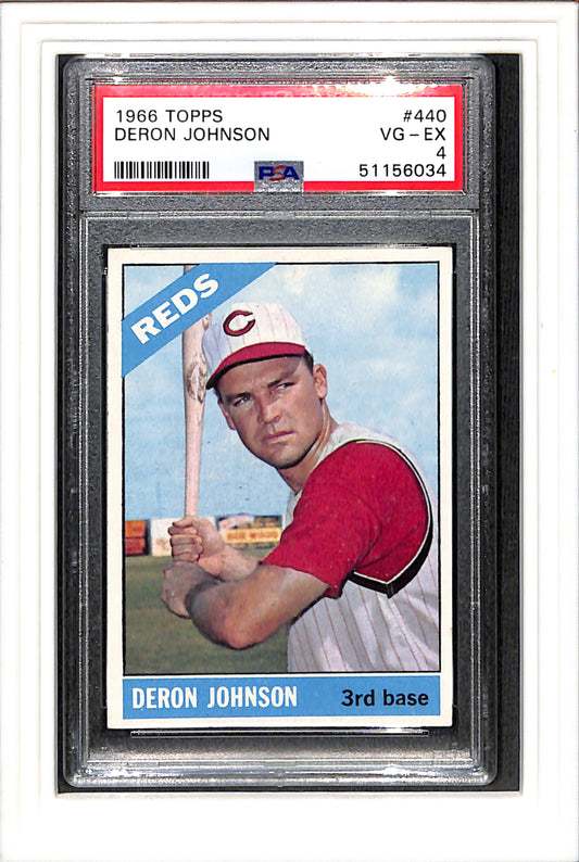 1966 Topps #440 Deron Johnson PSA 4 SN 51156034