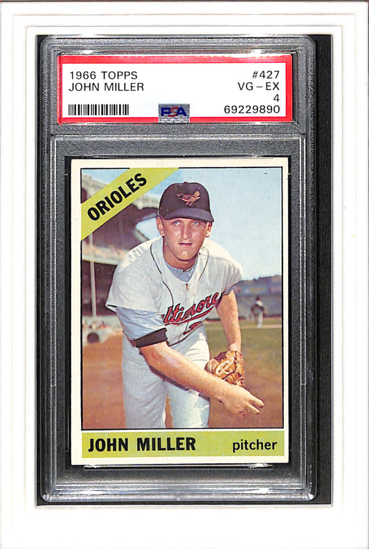 1966 Topps #427 John Miller PSA 4 SN 69229890