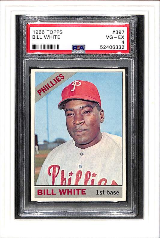 1966 Topps #397 Bill White PSA 4 SN 52406332