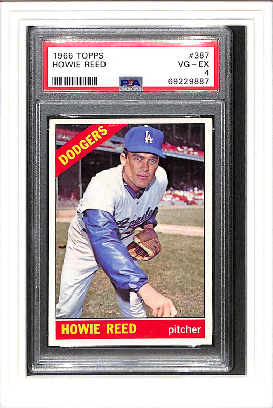 1966 Topps #387 Howie Reed PSA 4 SN 69229887