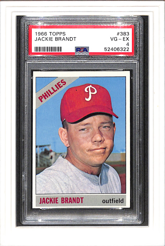 1966 Topps #383 Jackie Brandt PSA 4 SN 52406322