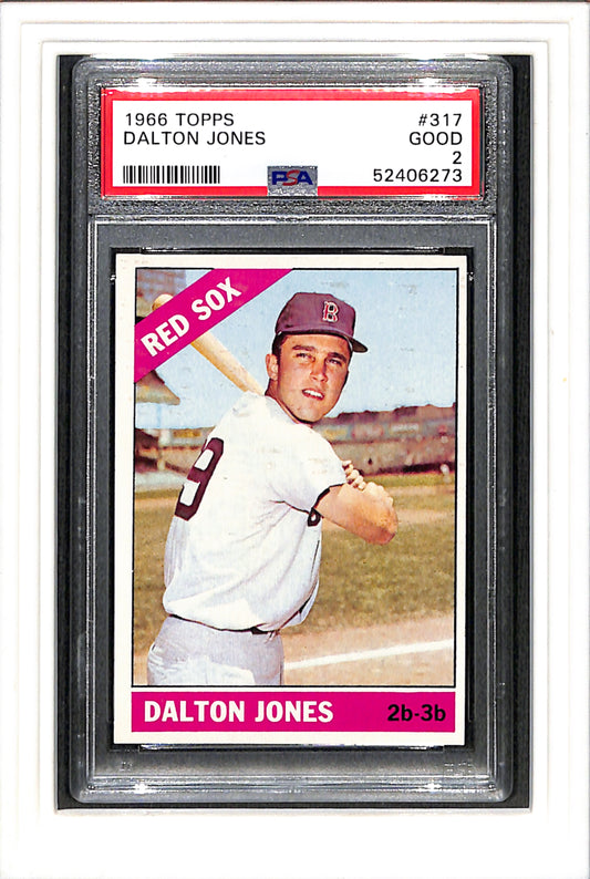 1966 Topps #317 Dalton Jones PSA 2 SN 52406273