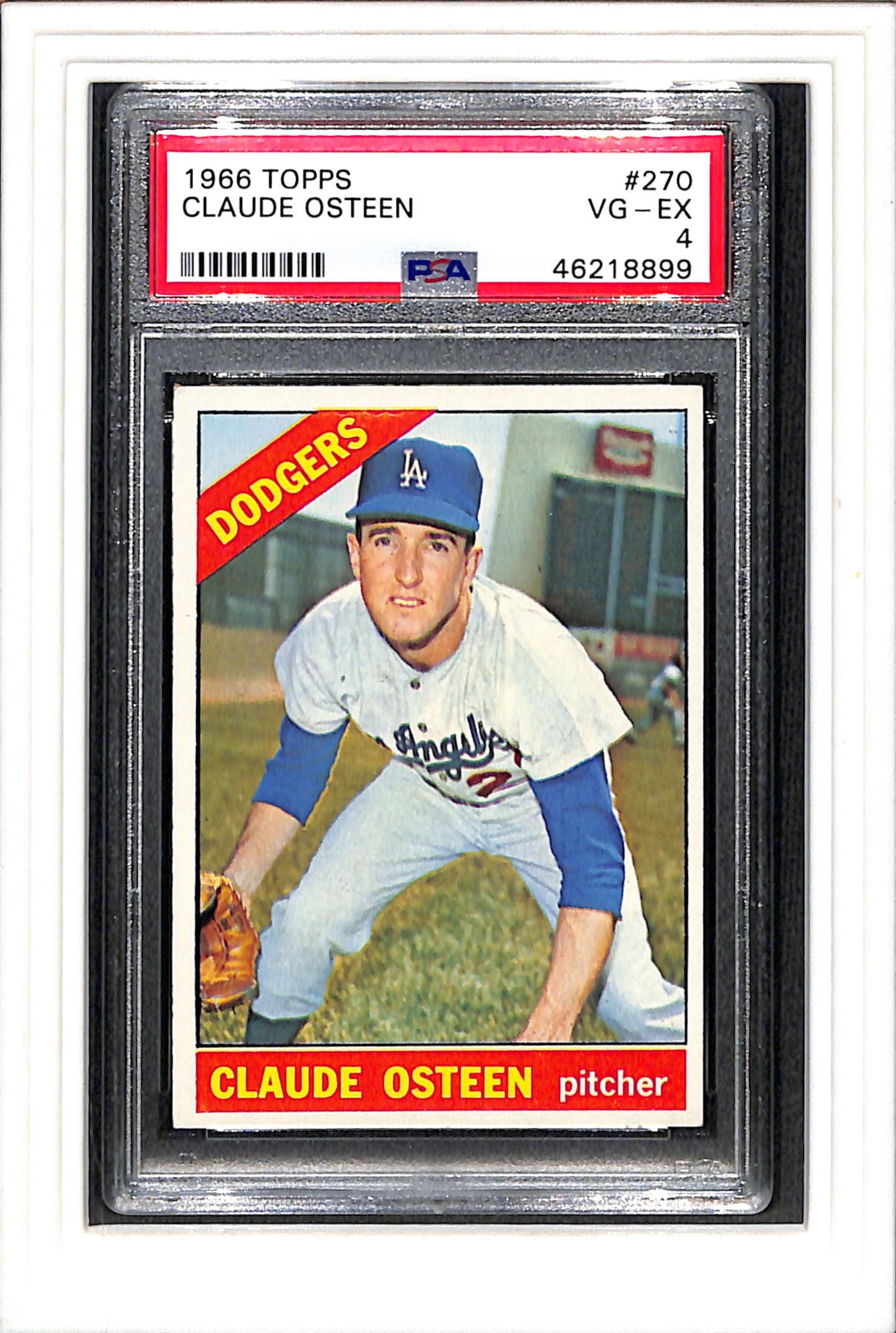 1966 Topps #270 Claude Osteen PSA 4 SN 46218899