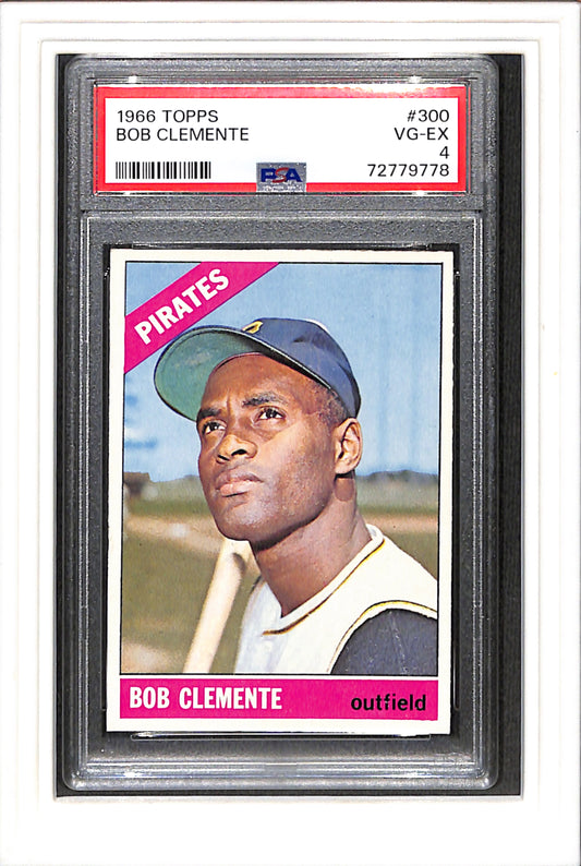 1966 Topps #300 Bob Clemente PSA 4 SN 72779778