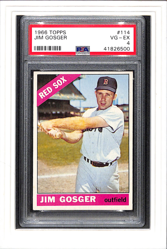 1966 Topps #114 Jim Gosger PSA 4 SN 41826500