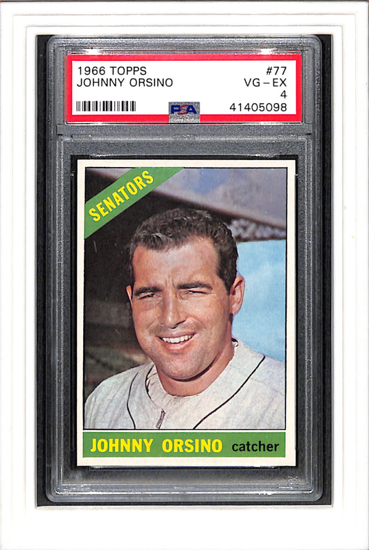 1966 Topps #77 Johnny Orsino PSA 4 SN 41405098