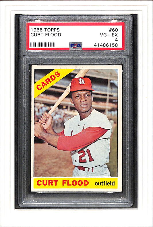 1966 Topps #60 Curt Flood PSA 4 SN 41486158