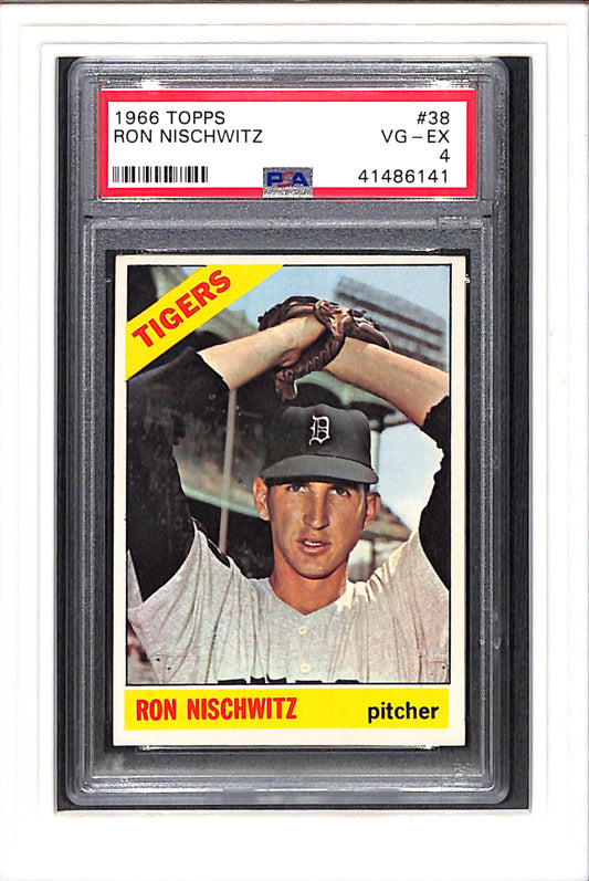 1966 Topps #38 Ron Nischwitz PSA 4 SN 41486141