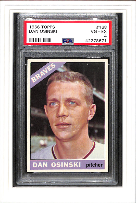 1966 Topps #168 Dan Osinski PSA 4 SN 42278671