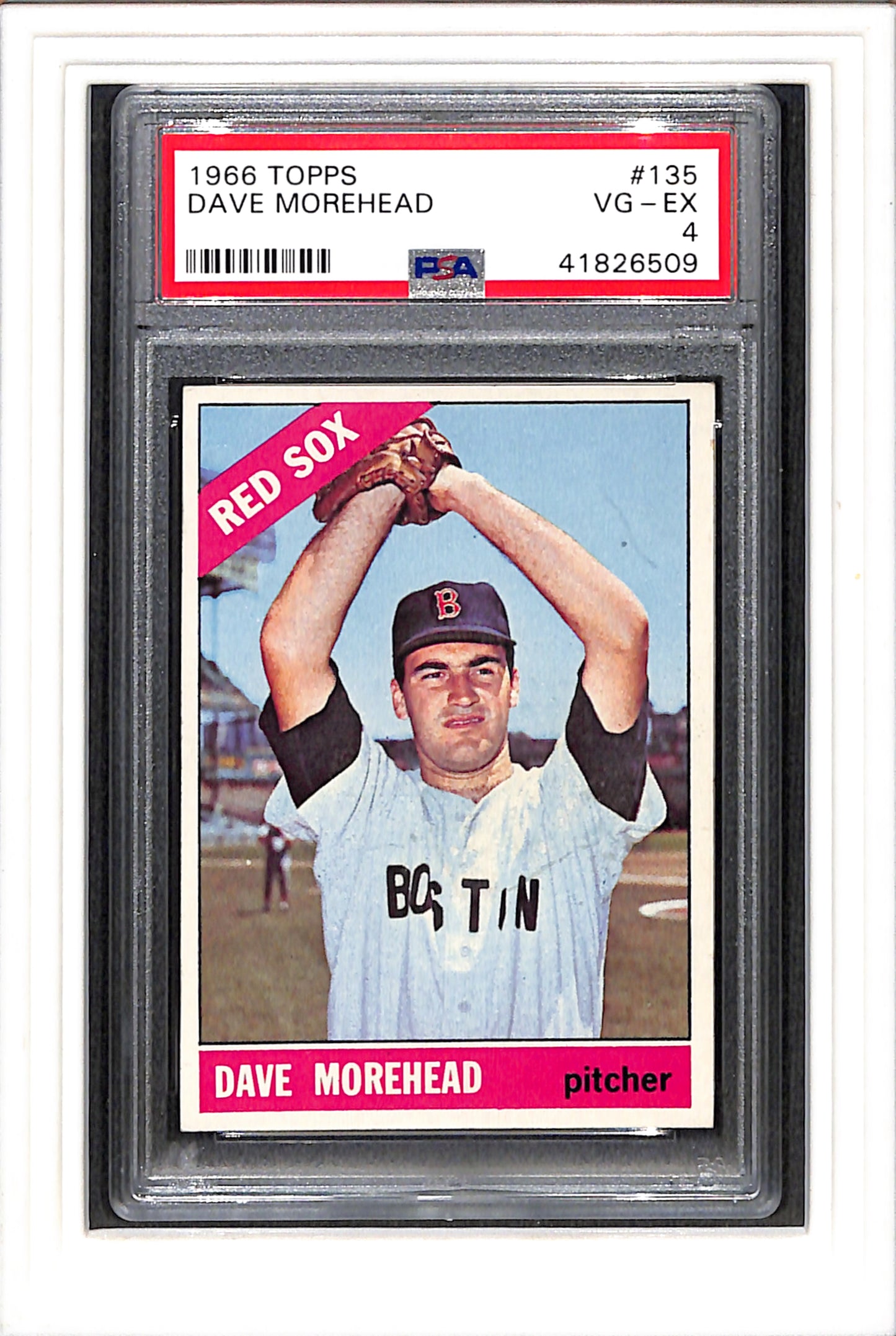 1966 Topps #135 Dave Morehead PSA 4 SN 41826509