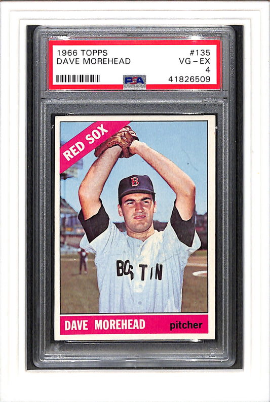 1966 Topps #135 Dave Morehead PSA 4 SN 41826509