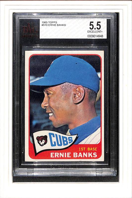 1965 Topps #510 Ernie Banks BVG 5.5 SN 0009014948