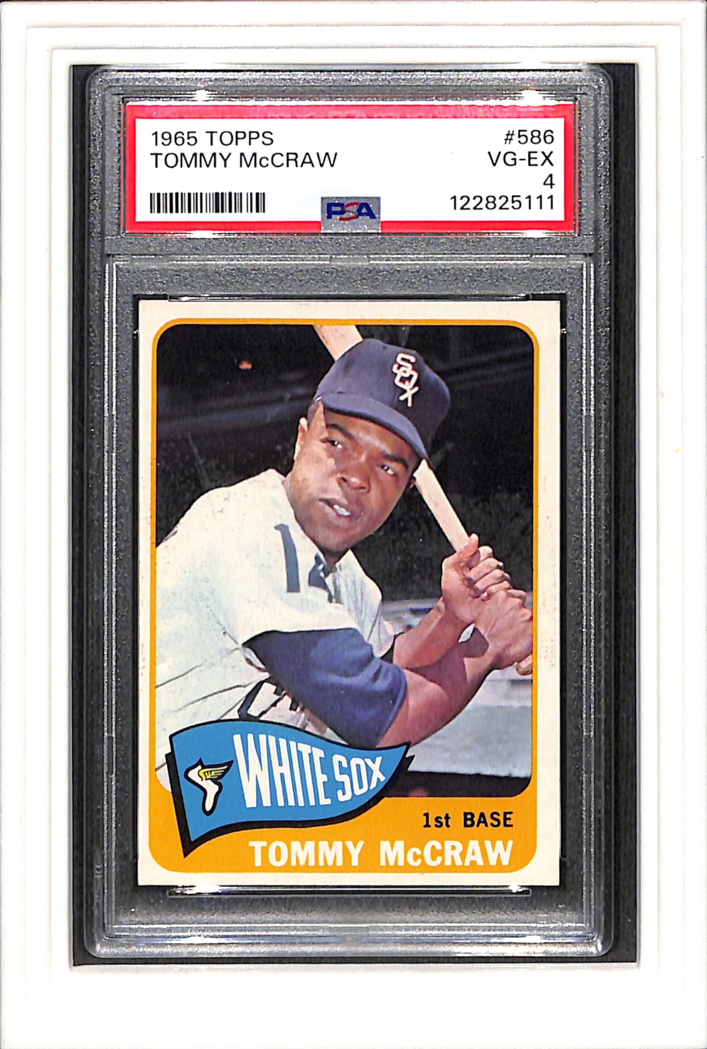 1965 Topps #586 Tommy Mccraw PSA 4 SN 122825111