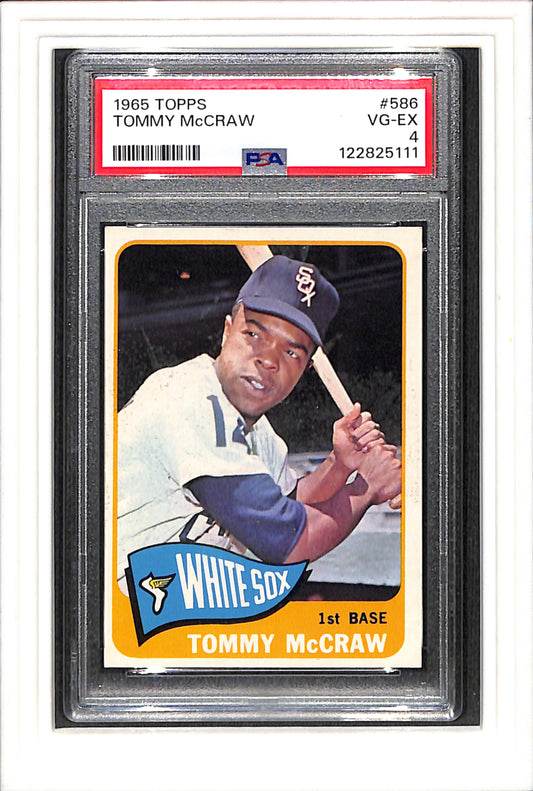 1965 Topps #586 Tommy Mccraw PSA 4 SN 122825111
