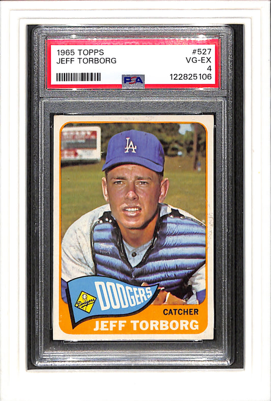 1965 Topps #527 Jeff Torborg PSA 4 SN 122825106