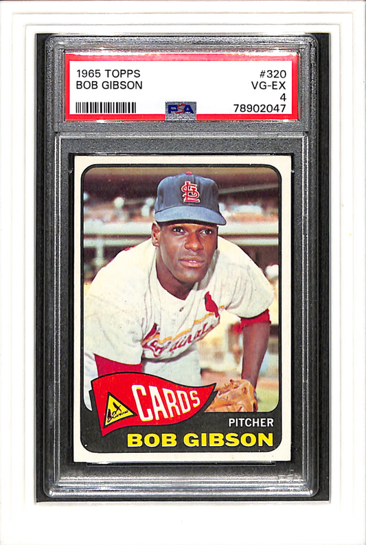 1965 Topps #320 Bob Gibson PSA 4 SN 78902047