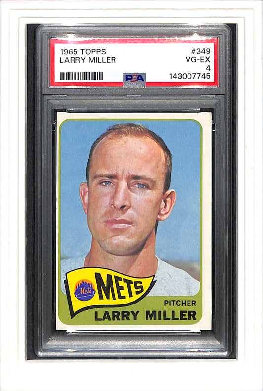 1965 Topps #349 Larry Miller PSA 4 SN 143007745